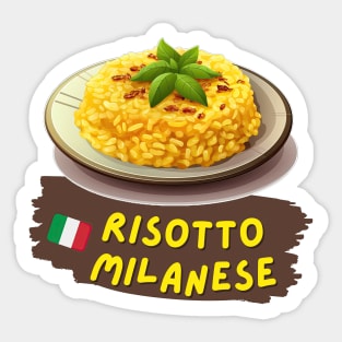 Risotto Milanese| Italian cuisine | Traditional Food Sticker